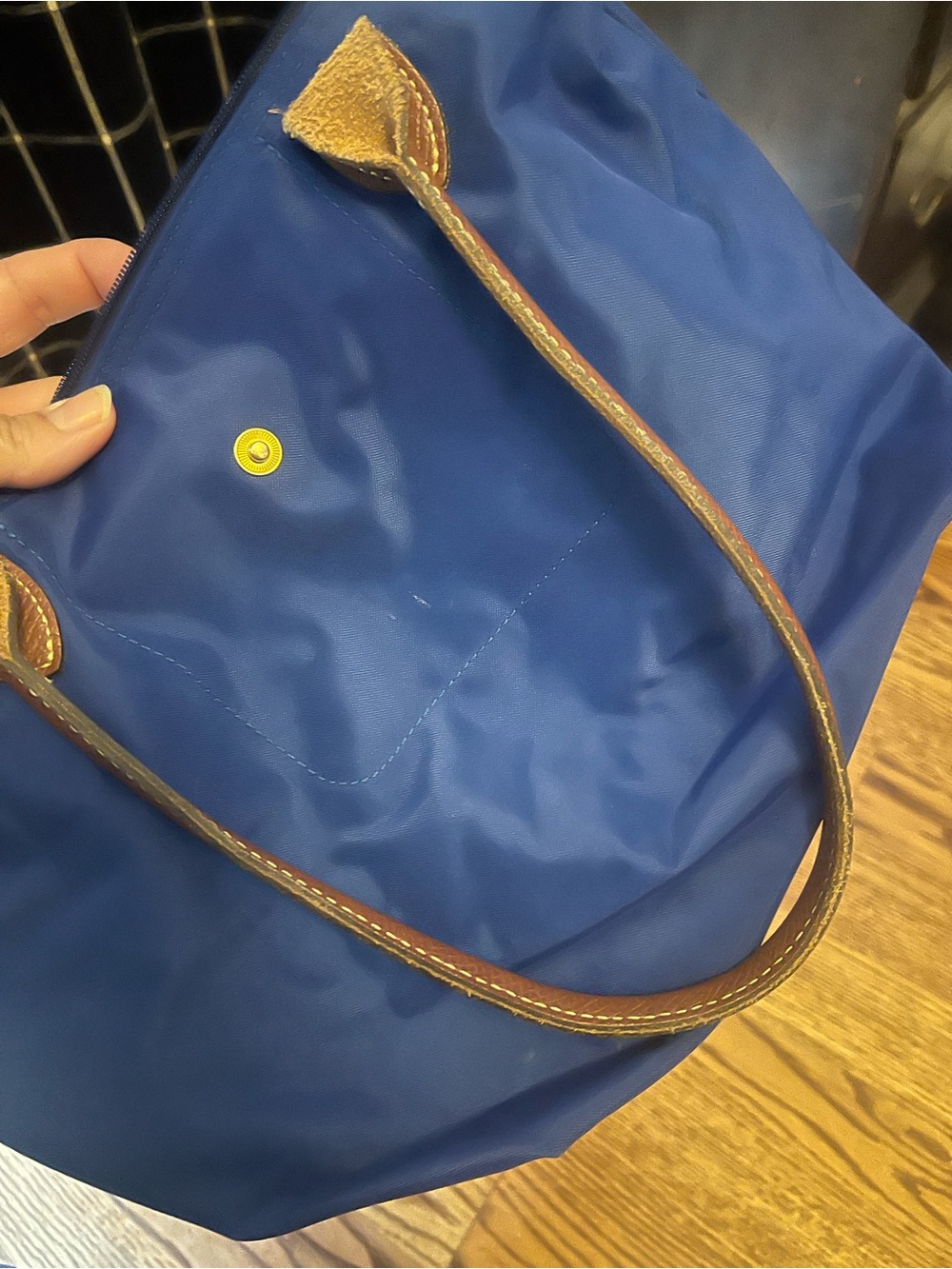 Longchamp Le Pliage Original Shoulder Tote Bag in Blue - Picture 9 of 11